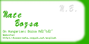 mate bozsa business card